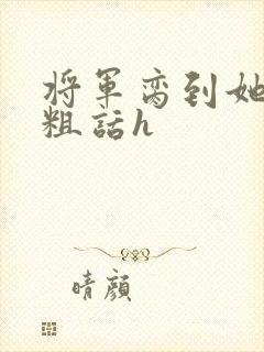 将军脔到她哭h粗话h