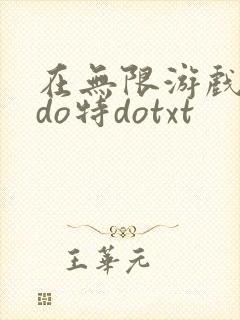 在无限游戏大里do特dotxt