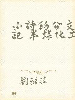 小诗的公交车日记 半煤化工