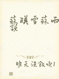 苏映雪苏雨柔小说