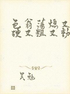 色翁荡熄又大又硬又粗又动态图