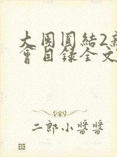 大团圆结2亲情会目录全文阅读视频