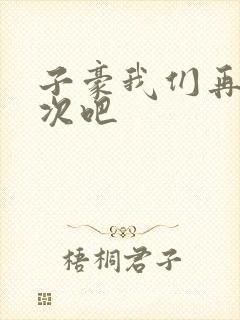 子豪我们再做一次吧