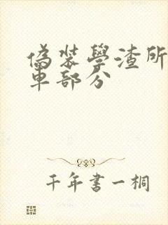 伪装学渣所有开车部分