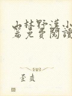 山林野汉小说全篇免费阅读