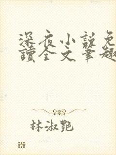 深夜小说免费阅读全文笔趣阁