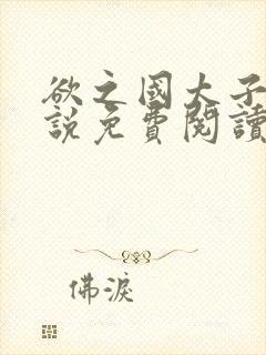 欲之国太子的小说免费阅读