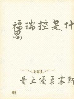 福瑞控是什么意思