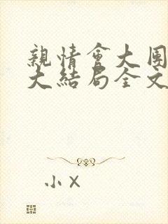 亲情会大团圆结大结局全文