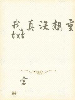 我真没想重生啊txt