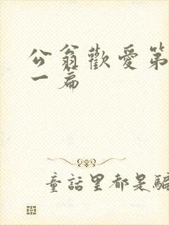 公翁欢爱第三十一篇