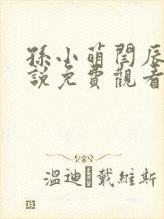 孙小萌闫辰的小说免费观看