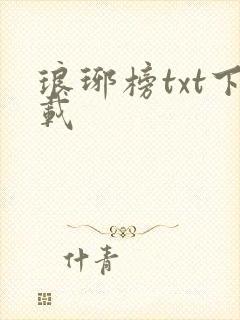 琅琊榜txt下载