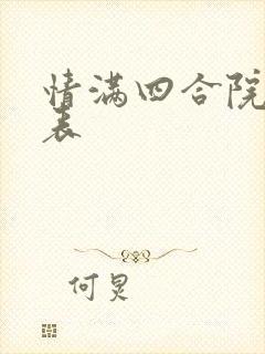 情满四合院演员表