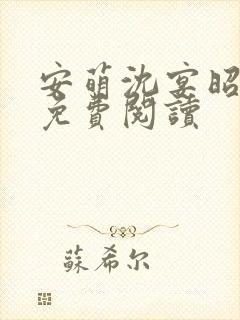 安萌沈宴昭小说免费阅读