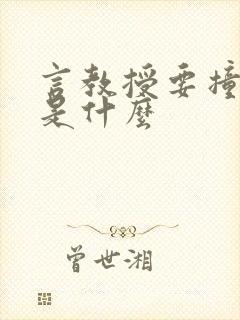 言教授要撞坏了是什么