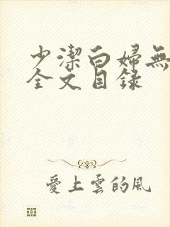 少洁白妇无删减全文目录