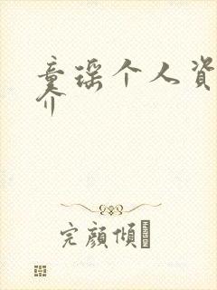 童瑶个人资料简介