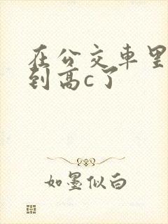 在公交车里c弄到高c了