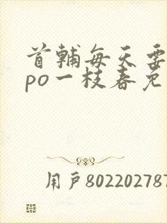 首辅每天要不够po一枝春免费阅读