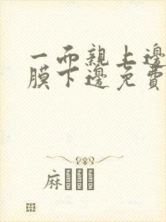 一面亲上边一面膜下边免费阅读