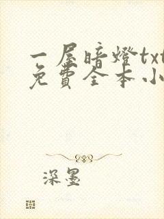 一屋暗灯txt免费全本小说电子书