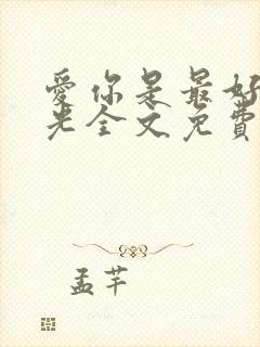 爱你是最好的时光全文免费阅读