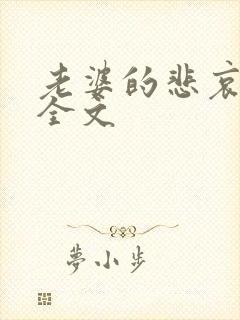 老婆的悲哀小说全文