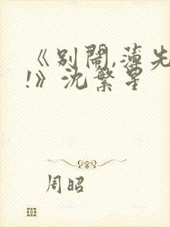 《别闹,薄先生!》沈繁星