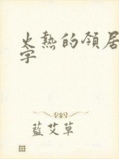 火热的领居中文字