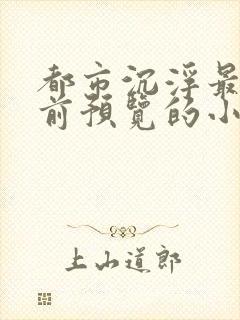 都市沉浮最快超前预览的小说3030