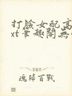 打脸女配高攀txt笔趣阁无弹窗