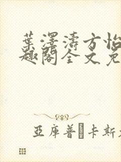 叶泽涛方怡梅笔趣阁全文免费阅读