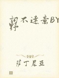 词不达意BY咩野