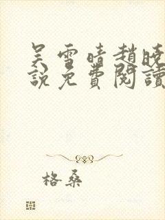 吴雪晴赵晓东小说免费阅读