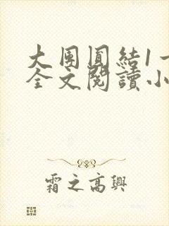 大团圆结1一6全文阅读小说于兜兜