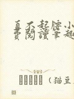 直不起腰小说免费阅读笔趣阁无弹窗