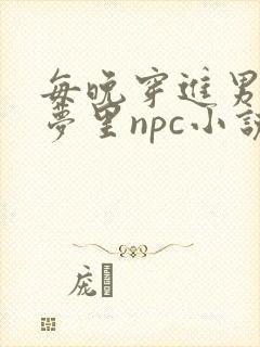每晚穿进男神的梦里npc小说