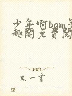 少年啊bgm笔趣阁免费阅读全文下载