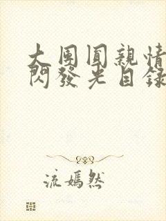 大团圆亲情会闪闪发光目录