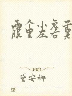 两个小兔子在衣服里左右晃