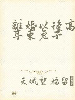 离婚以后高干 耳东兔子