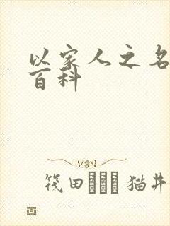 以家人之名百度百科