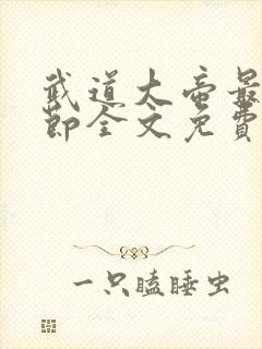 武道大帝最新章节全文免费阅读