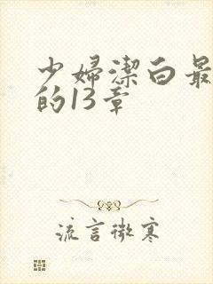 少妇洁白最刺激的13章