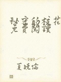 秘密的校花小说免费阅读