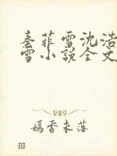 秦菲雪沈浩秦菲雪小说全文免费阅读求书
