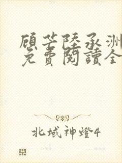 顾芒陆承洲小说免费阅读全文免费阅读下载