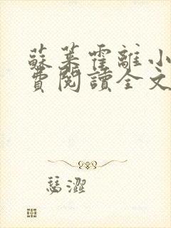 苏莱霍离小说免费阅读全文