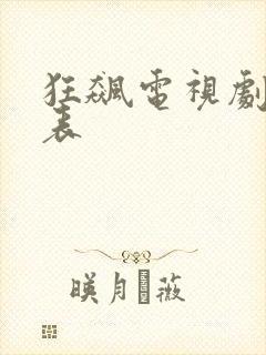 狂飙电视剧演员表